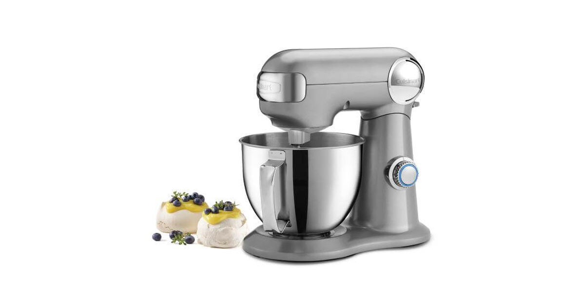 Cuisinart SM-35BC Silver Lining tilt-back stand mixer with stainless bowl